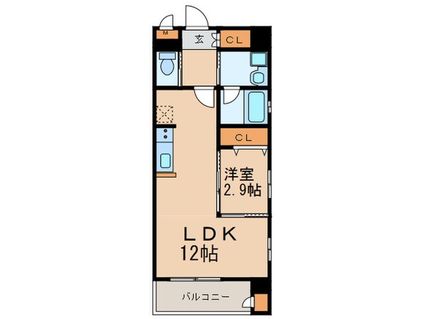 プレスタイル竹下の物件間取画像